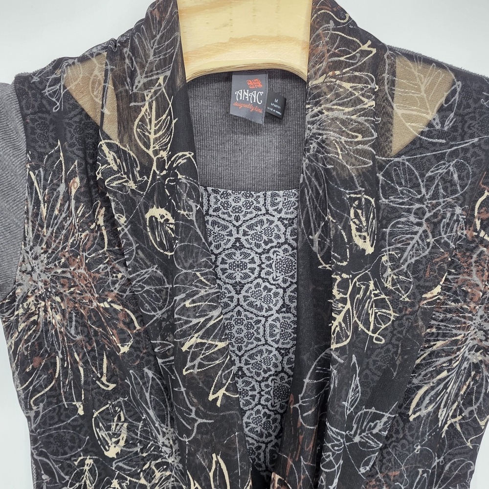 ANAC Designed By Kimi Women's Top Medium Blouse Grunge Goth Whimsigoth Artsy